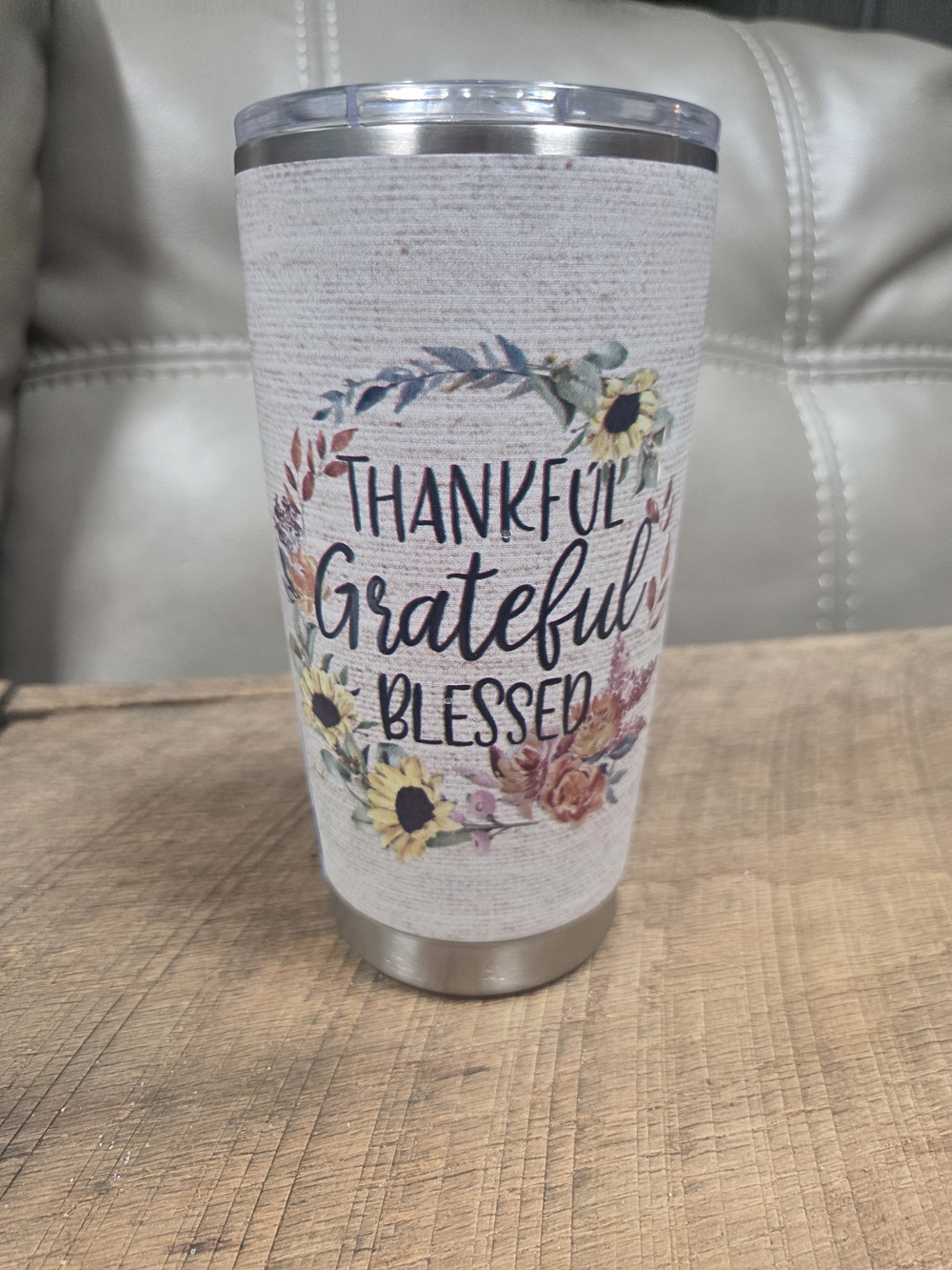 *NEW* Dicksons 20 oz "Thankful Grateful Blessed" Stainless Travel Tumbler BIN1K